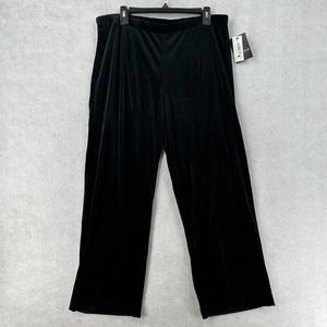NWT I.N. Studio Velvet Pants Womens 1X Plush Velour Pull On Soft‎ Comfy